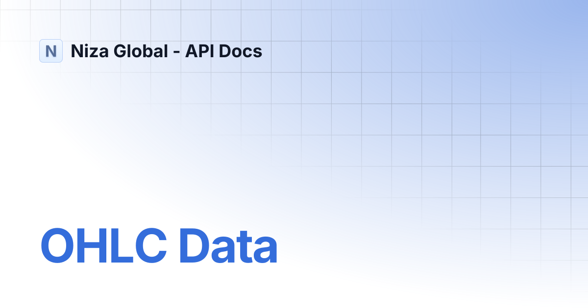 OHLC Data | Niza Global - API Docs